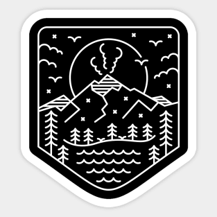 Volcano Lines 2 Sticker